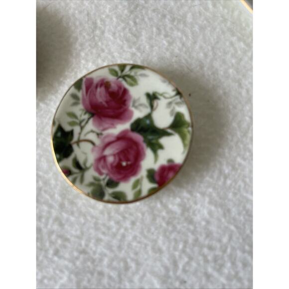 Vintage Miniature Chintz Pink Floral 10 Piece Tea Set- Slight Chips- See Pics - Picture 6 of 7